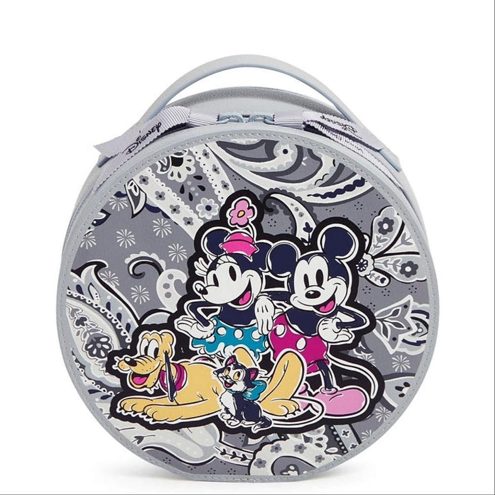 Vera Bradley X Disney Mickey And Minnie Mouse Round Heather Gray Bag - Picture 2 of 5